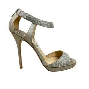 Jimmy Choo 015 Lancer Crystal Embellished Platform Suede Heels Women 37.…